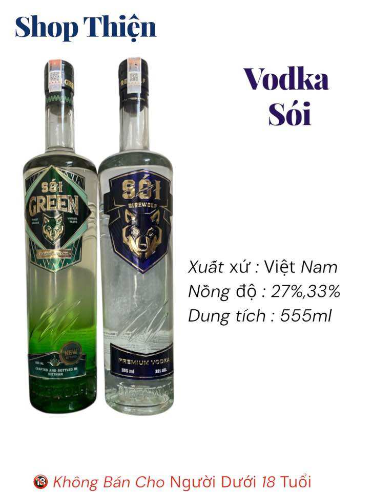 Rượu Vodka Sói 555ml