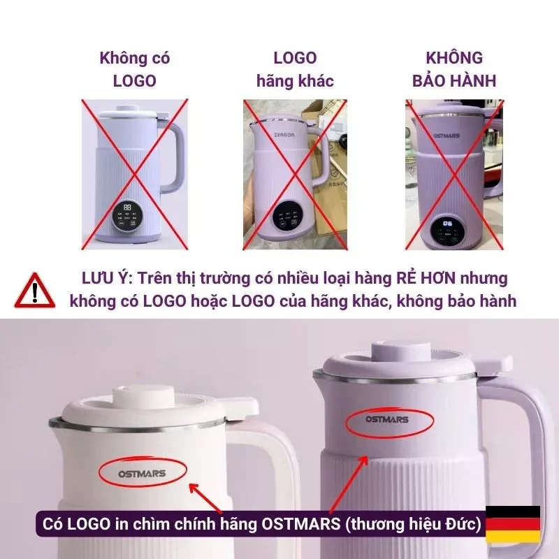 Máy làm sữa hạt OSTMARS chính hãng,máy nấu sữa hạt OSTMARS