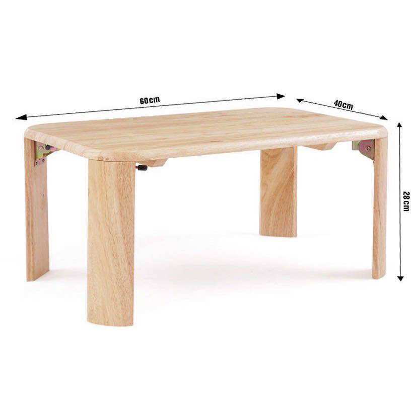 Bàn Trà Gấp Gọn Gỗ Cao Su 40x60cm Siêu Bền