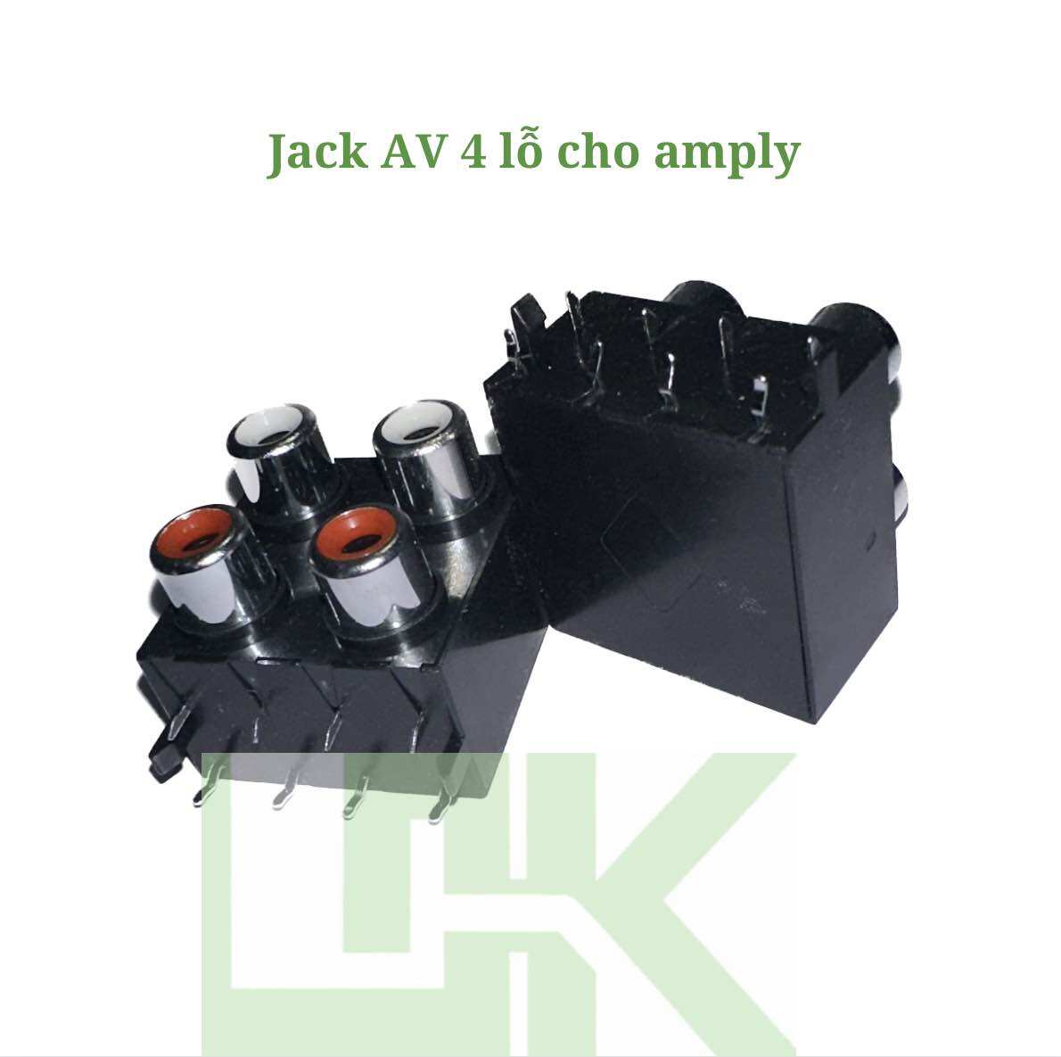 Jack av 4 lỗ cho amply, 2 lỗ trắng 2 lỗ đỏ