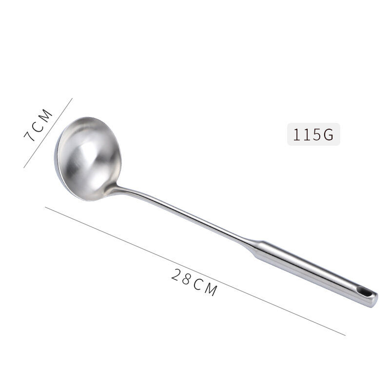 Muôi canh muôi canh lớn muôi canh lớn muôi canh lớn muôi múc cháo cán dài inox 304 gia dụng muôi canh cháo muôi thủng