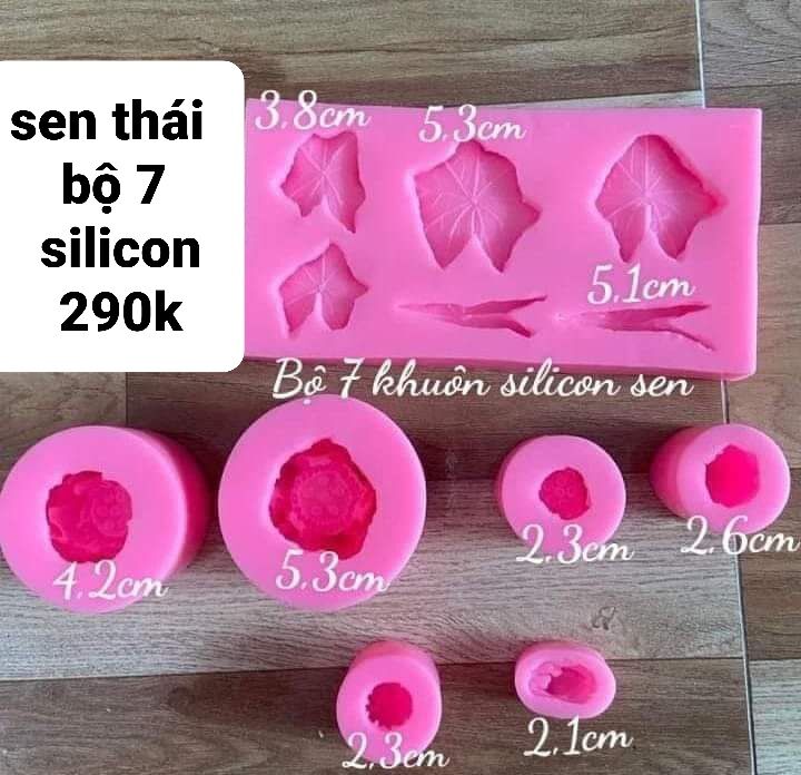 bộ khuôn sen silicon 7 chi tiết