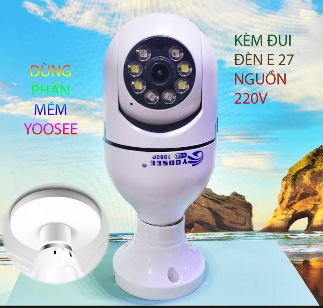 CAMERA YOOSEE Camera 360 độ quan sát ốp trần Yoosee 8 led - Xoay 360 độ - Quan sát 4 hướng - Hình ản