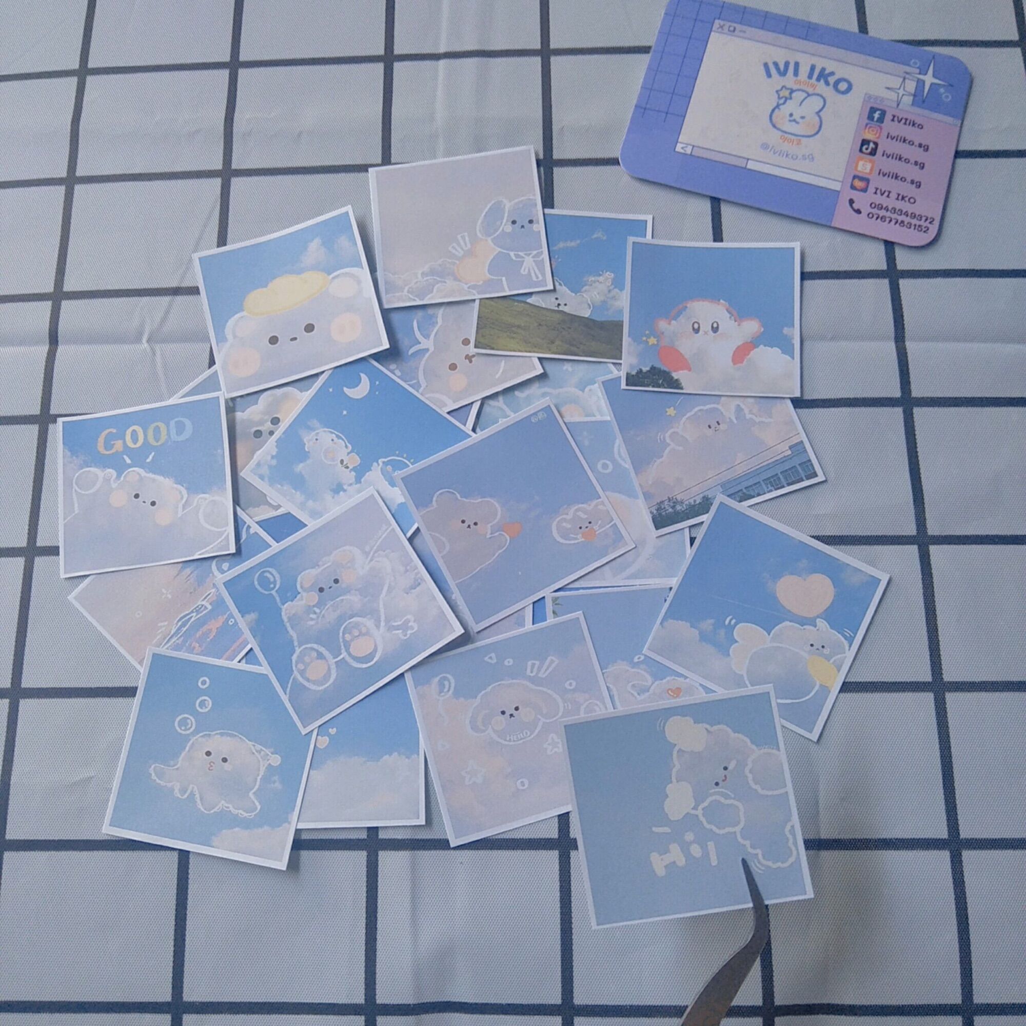 Set 24 sticker Sky Cute (5x5cm) | IVI IKO