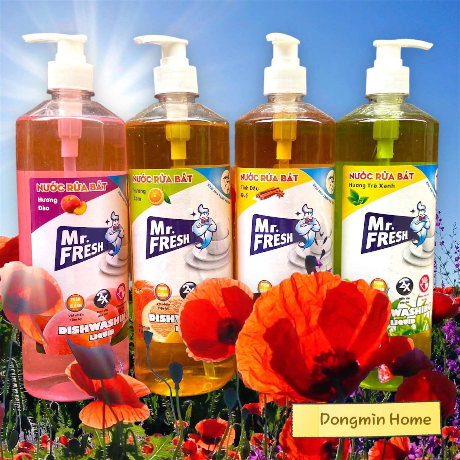 Nước rửa chén, nước rửa bát đậm đặc van nhấn mr fresh 800ml