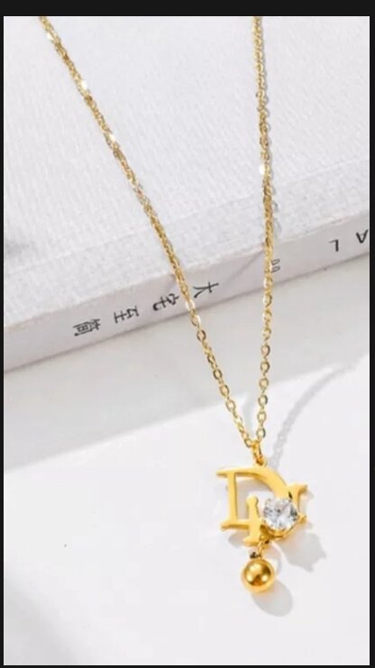 Sét vòng cổ + Bông Tai Titan Dior siêu bền màu loại 1