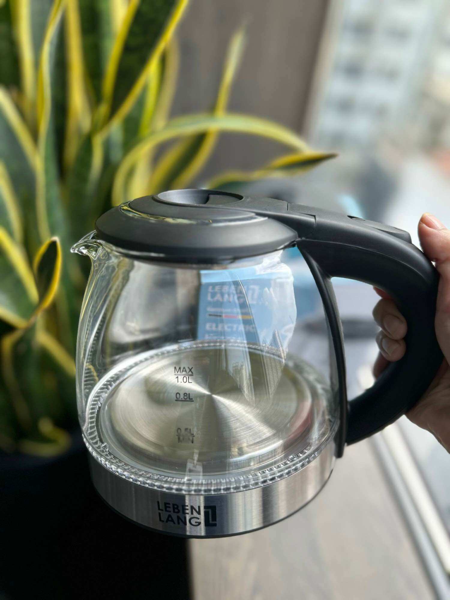 Ấm đun siêu tốc thủy tinh LEBENLANG 1lit LBL2829 1500W