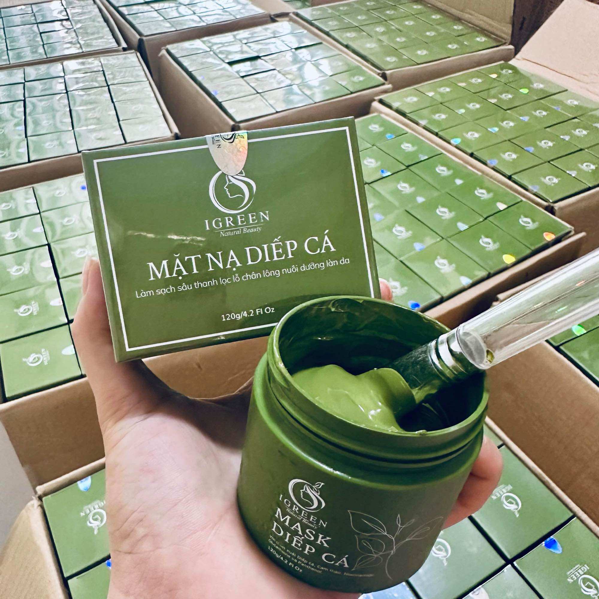 MASK [ MẶT NẠ ] DIẾP CÁ IGREEN GIẢM MỤN -TRẮNG DA-CẤP ẨM