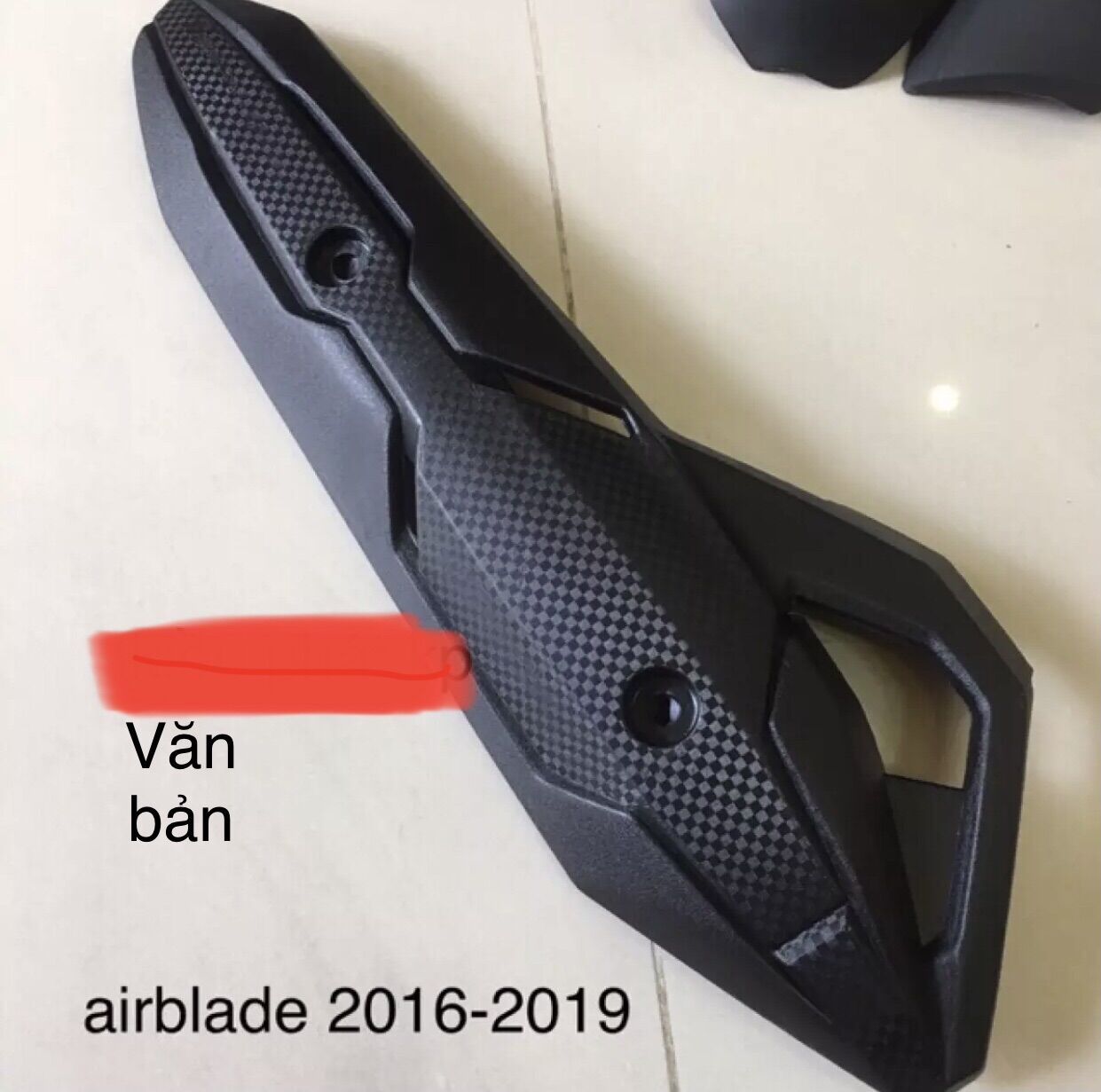 Ốp bô air blade 2016-2019 nhựa nhám màu đen , loại 1 .