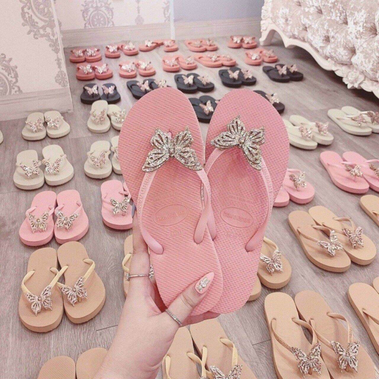 [HCM]Dép kẹp lê xỏ ngón nữ   con bướm mẫu mới