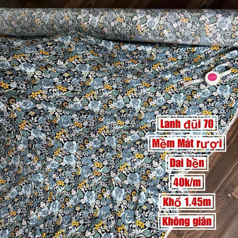 Vải Lanh lụa ( Tôn)100% sợi Lanh-không nhăn-Siêu Mềm Mịn Mát