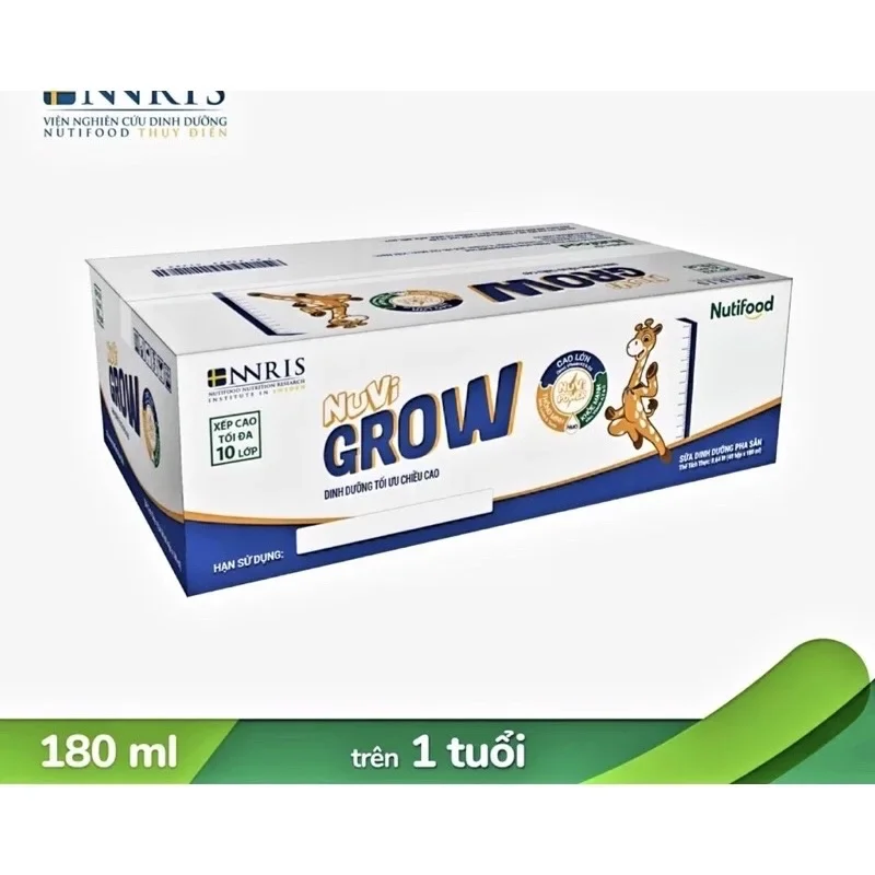 [HCM]Thùng 48 hộp sữa Nuti grow 180ml