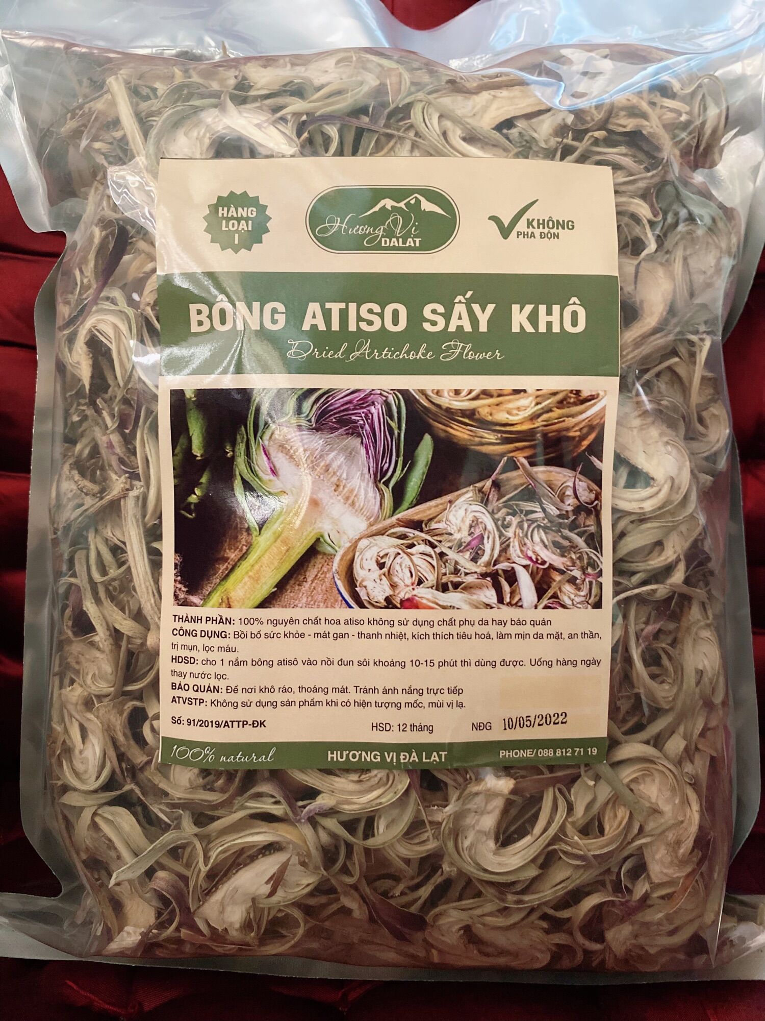 500G Bông Atiso khô Đà Lạt loại 1 không pha