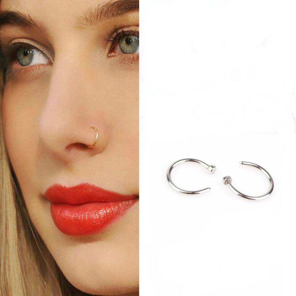 (1 chiếc) Khuyên Mũi Tròn - Khuyên Mũi Chữ C - Khuyên mũi nửa vòng - Khuyên thép y tế không gỉ