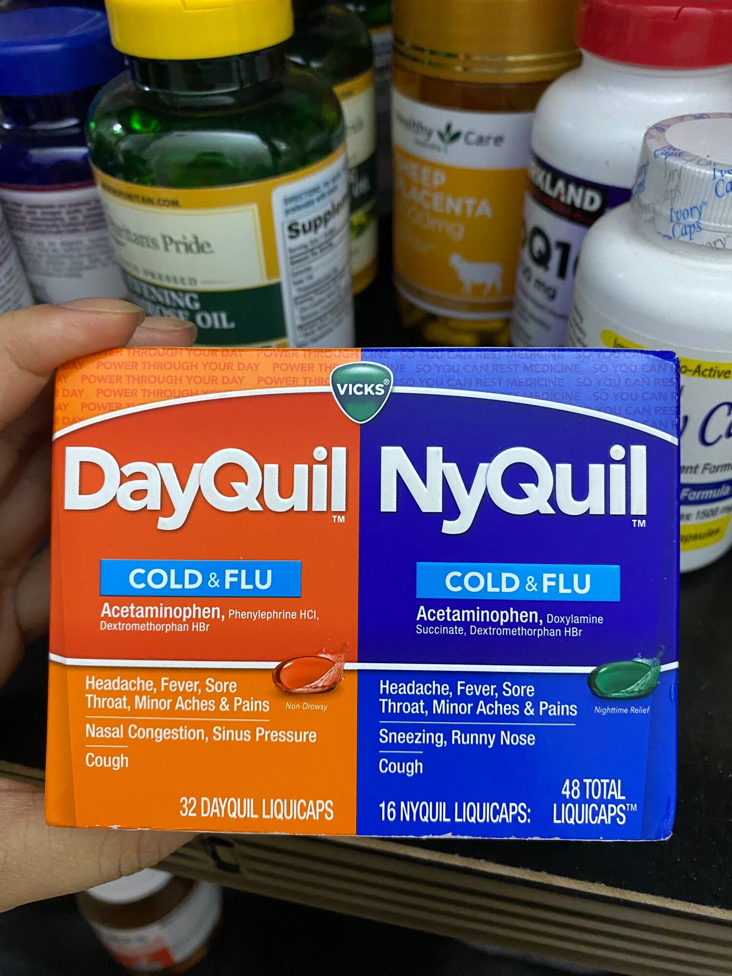 DayQuil NyQuil 48 viên cold flu Mỹ