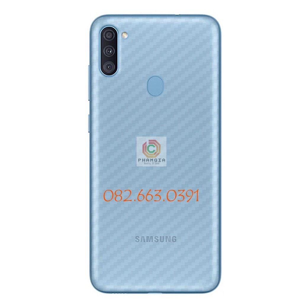Miếng dán mặt lưng skin carbon Samsung Galaxy A11