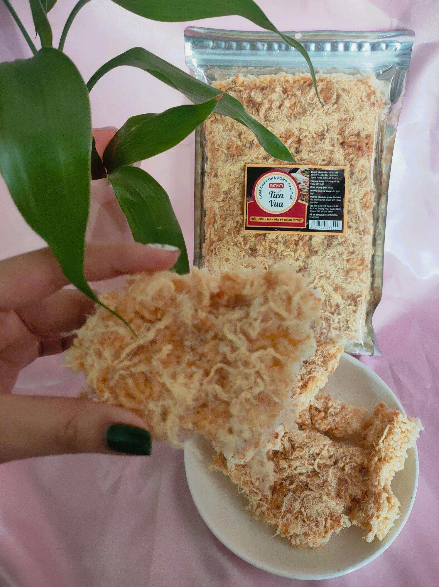 CƠM CHÁY CHÀ BÔNG TIẾN VUA ( 180gr, gói)  combo 10 bịch cơm cháy
