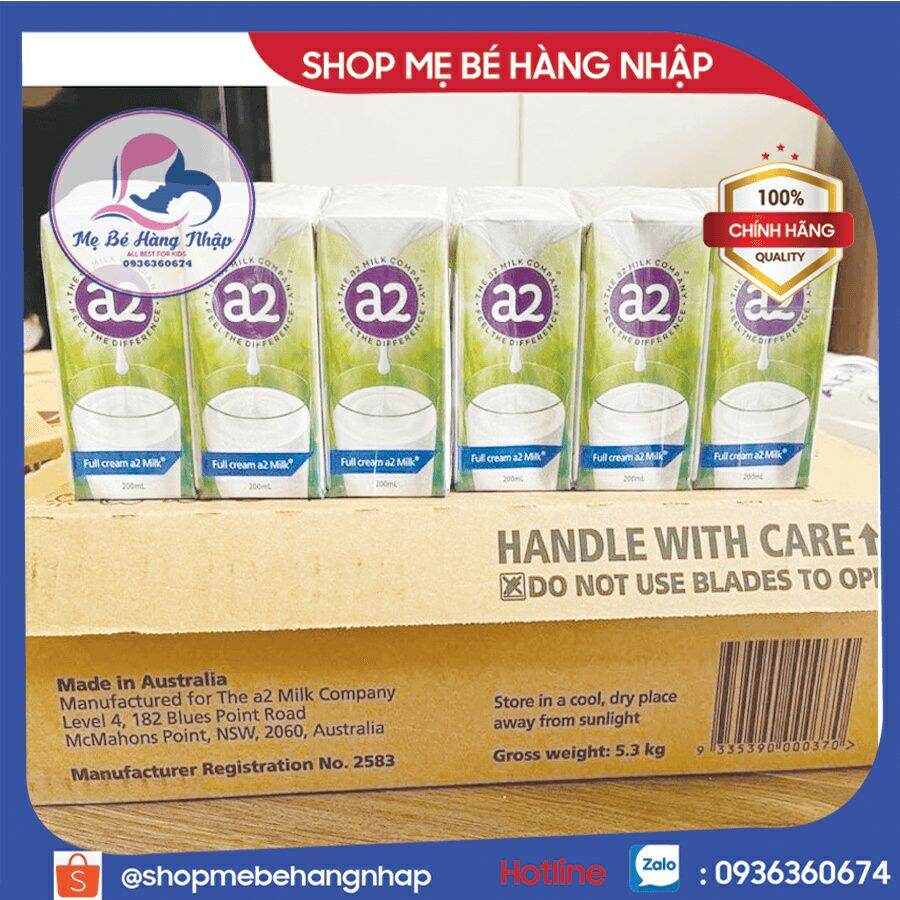 Sữa tươi nước A2 200ml