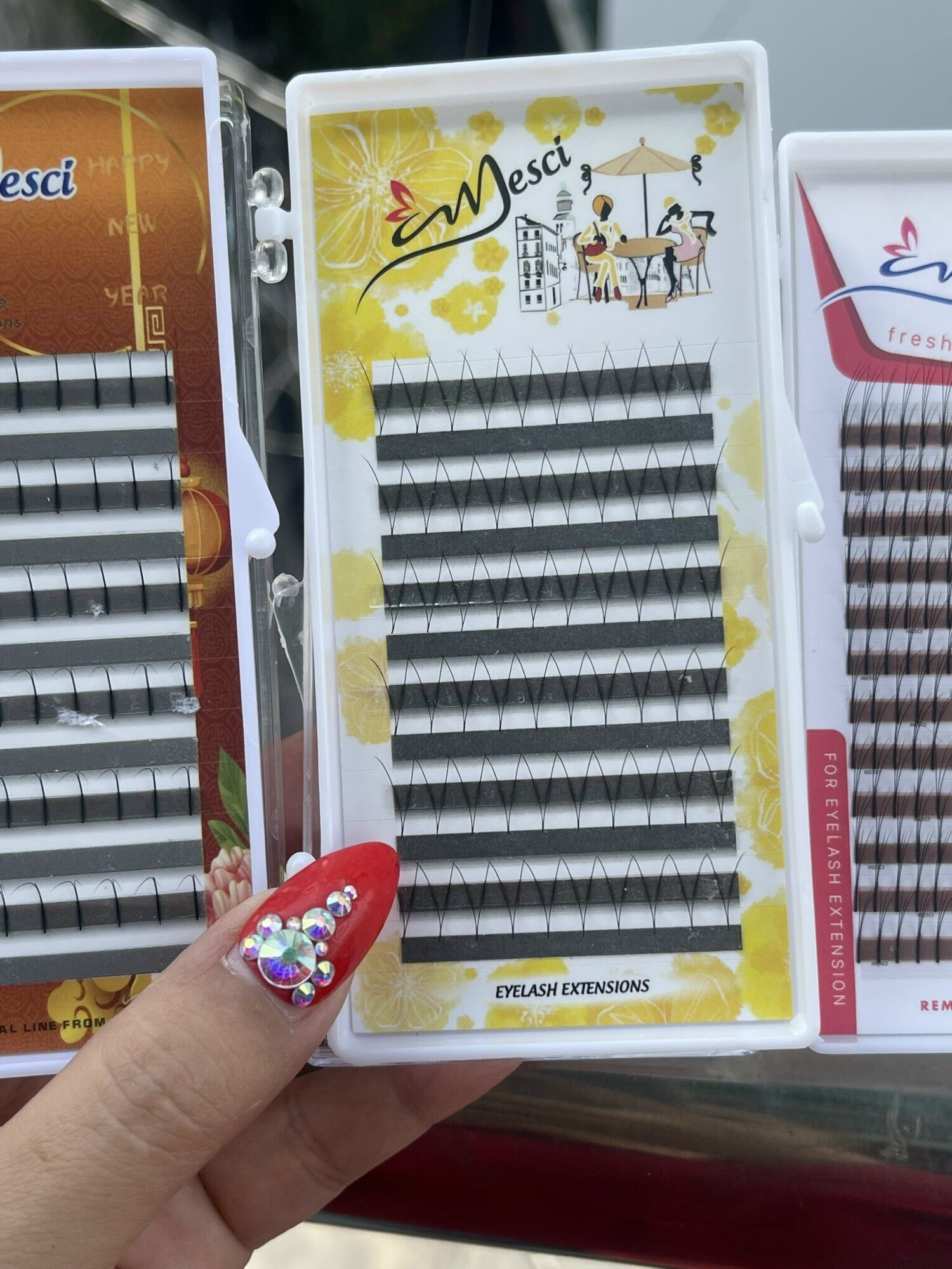 Mi khay 2d (thanh lý xuất dư), lông mi nối fan sẵn volume
