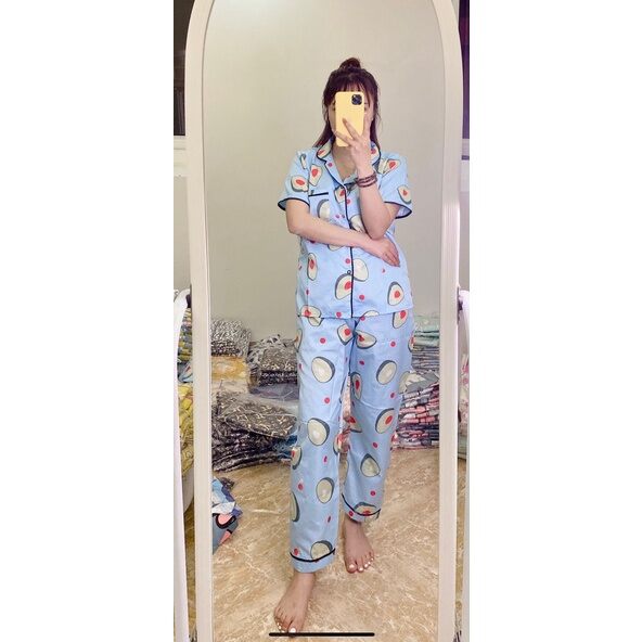 bộ pijama tay cộc quần dài