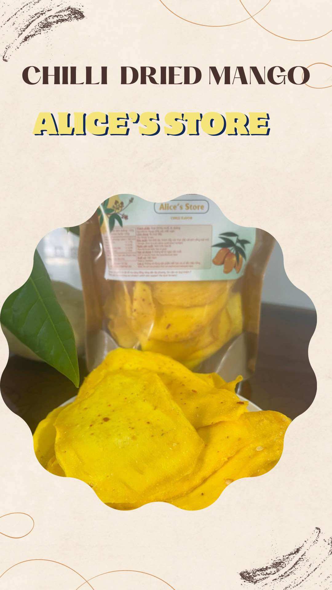 Xoài sấy muối ớt - 1kg drid chilli mango