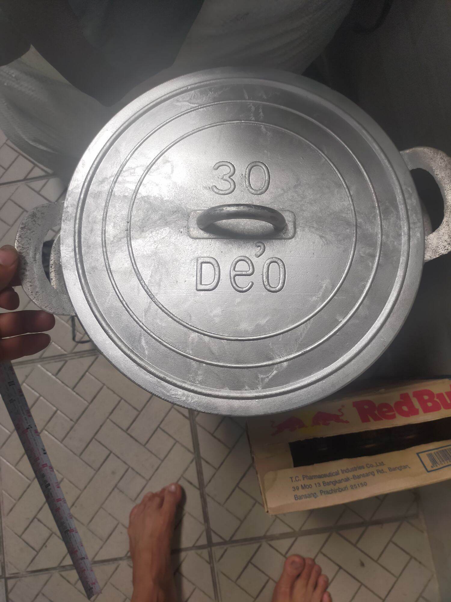 nồi gang đúc thủ công số 30dk28cm đã xoa bóng