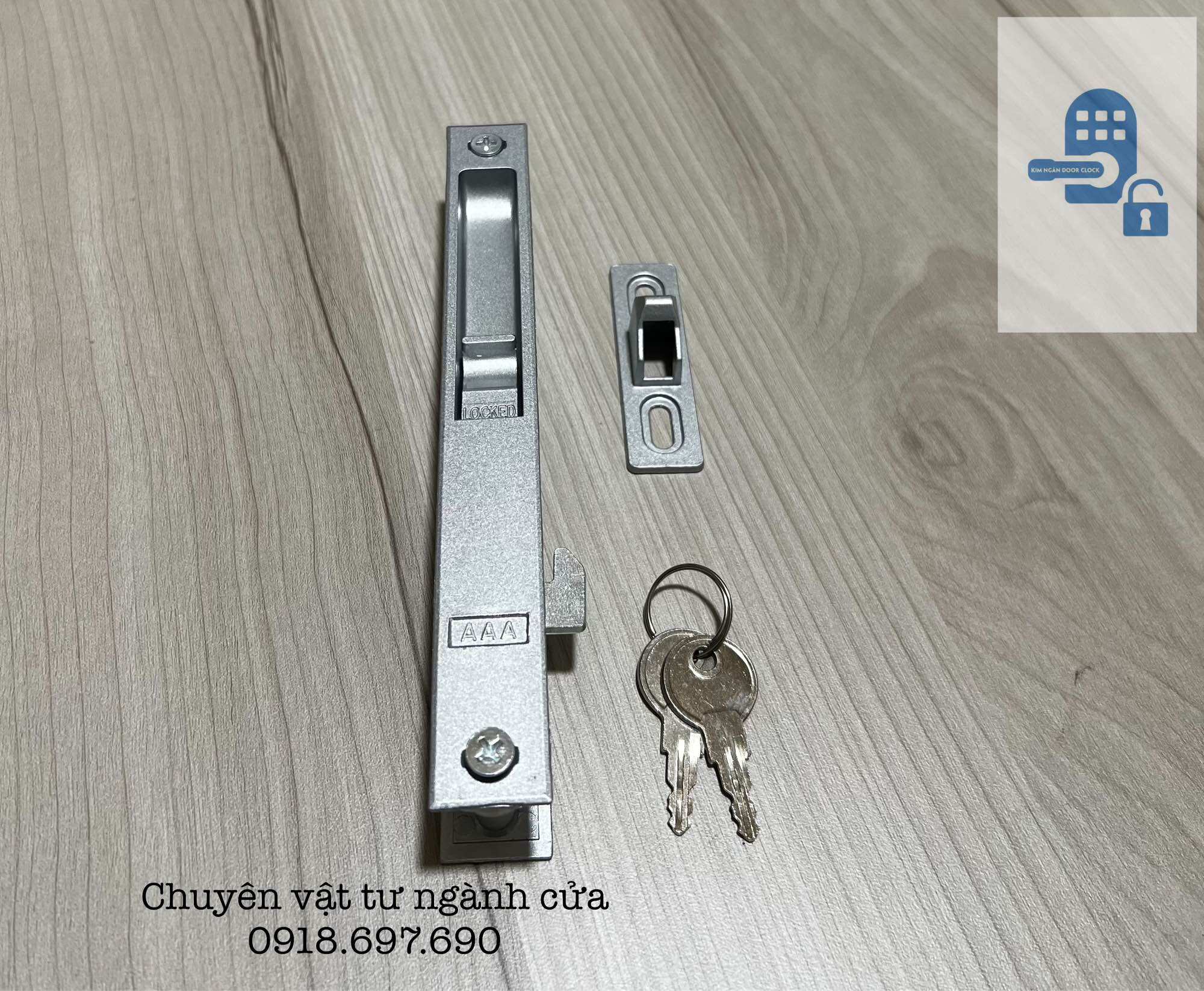 Khóa TB cửa lùa đi nhôm - khoá âm cửa lùa