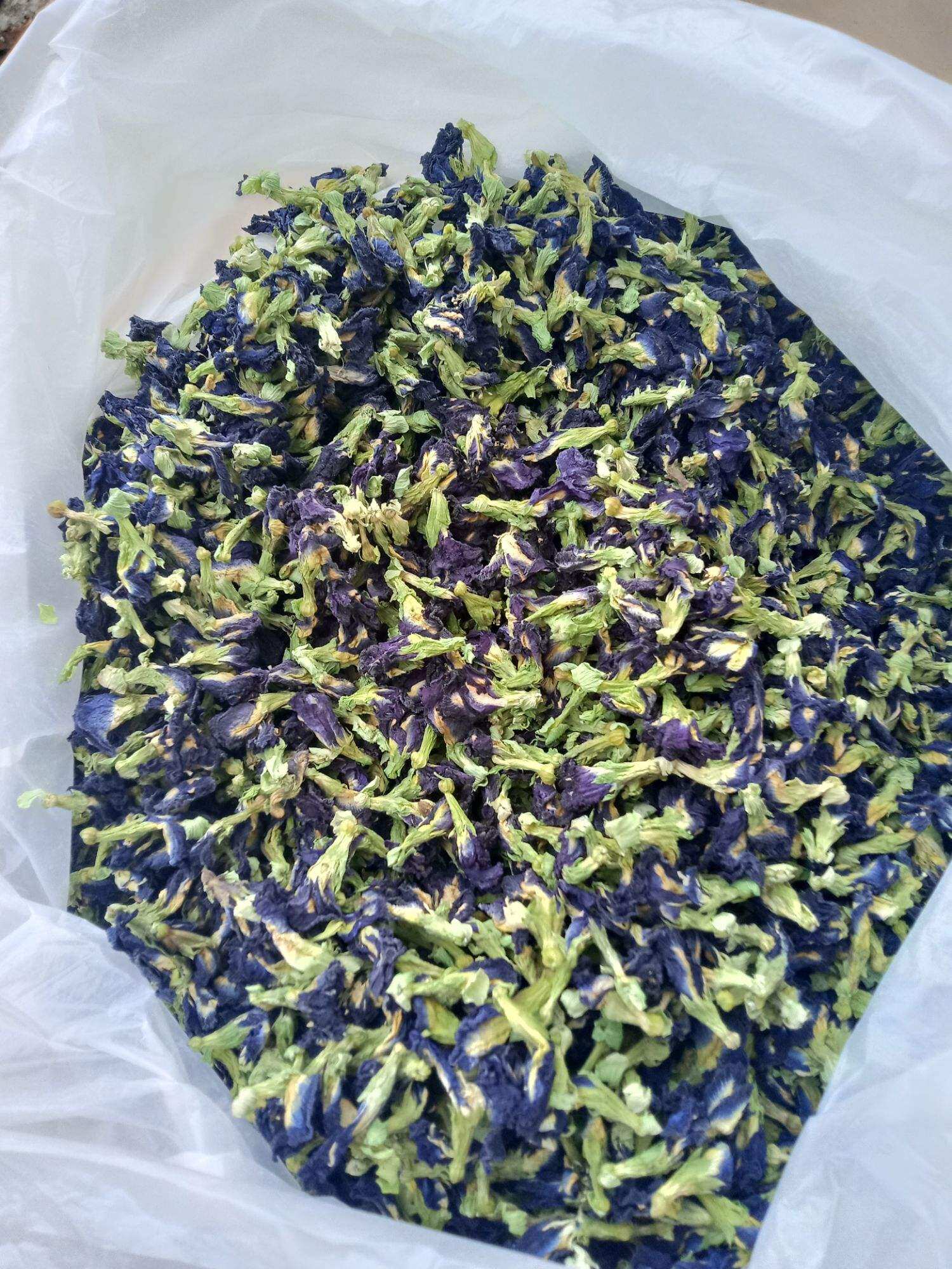 Hoa đậu biếc khô nhà trồng loại 1 cuống xanh, khô