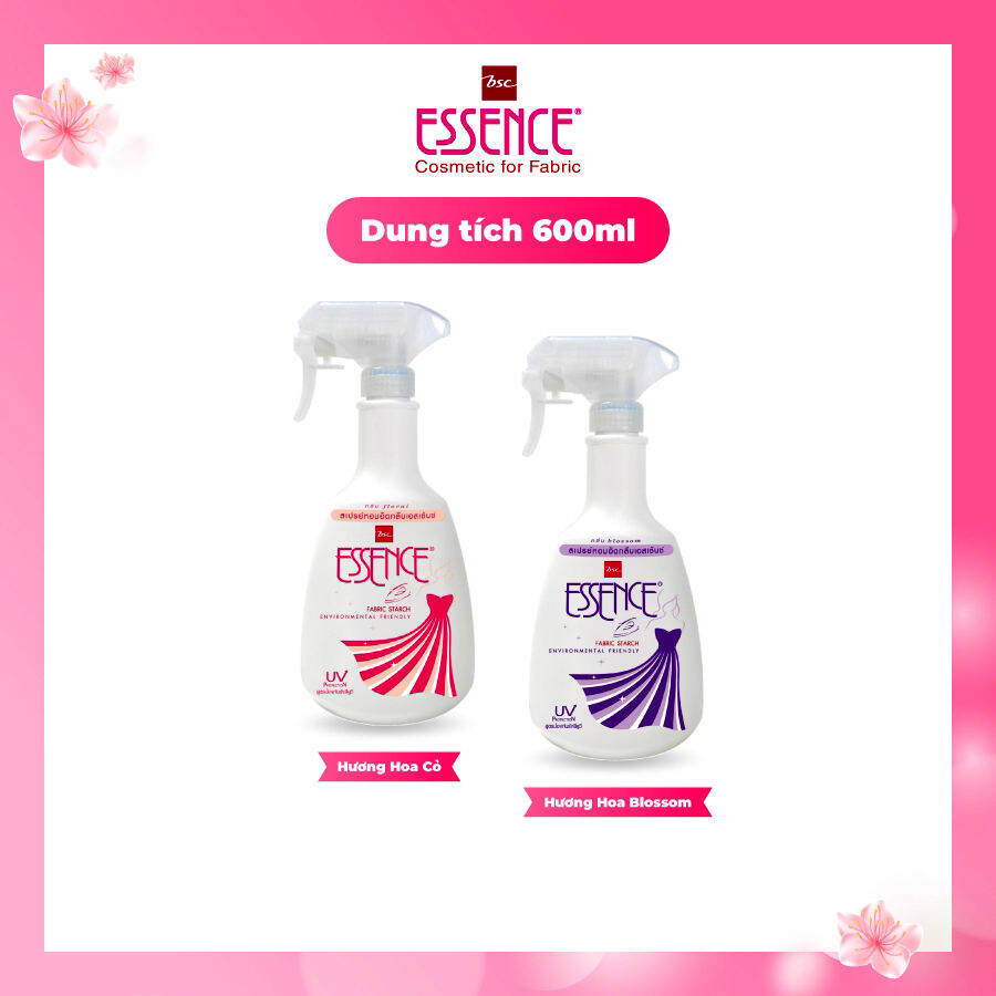 Chai 600ml xịt ủi thơm quần áo Essence chống ẩm mốc mềm vải lưu hương lâu