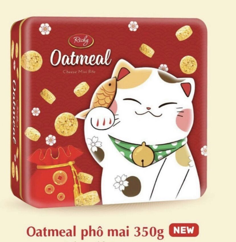 HỘP 350G BÁNH YẾN MẠCH OATMEAL MINI HÀN QUỐC RICHY