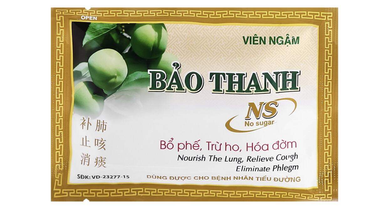 Vỉ 5 Viên Ngậm Ho Bảo Thanh Dùng Được Cho Người Bị Tiểu Đường