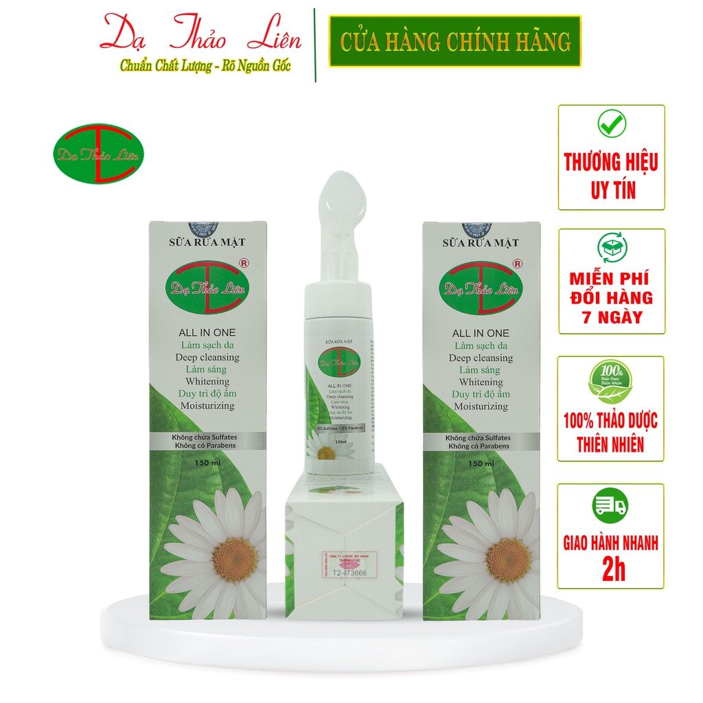 Sữa rửa mặt dạ thảo liên 150ml kèm quà tặng
