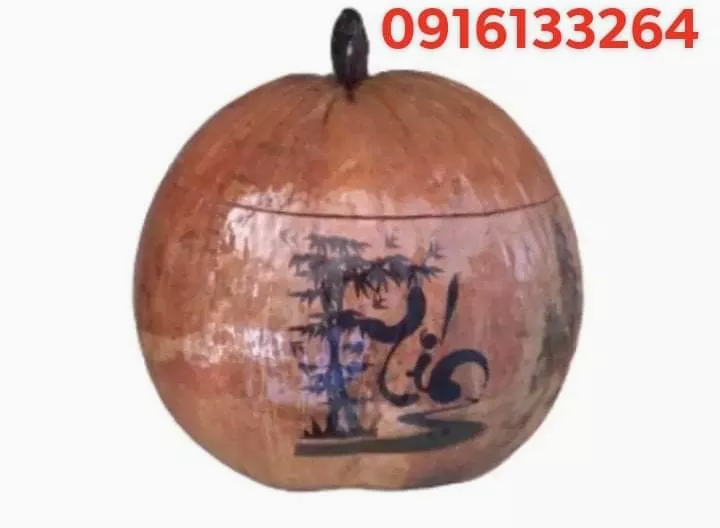 Bình ủ giữ ấm bình trà làm từ trái dừa