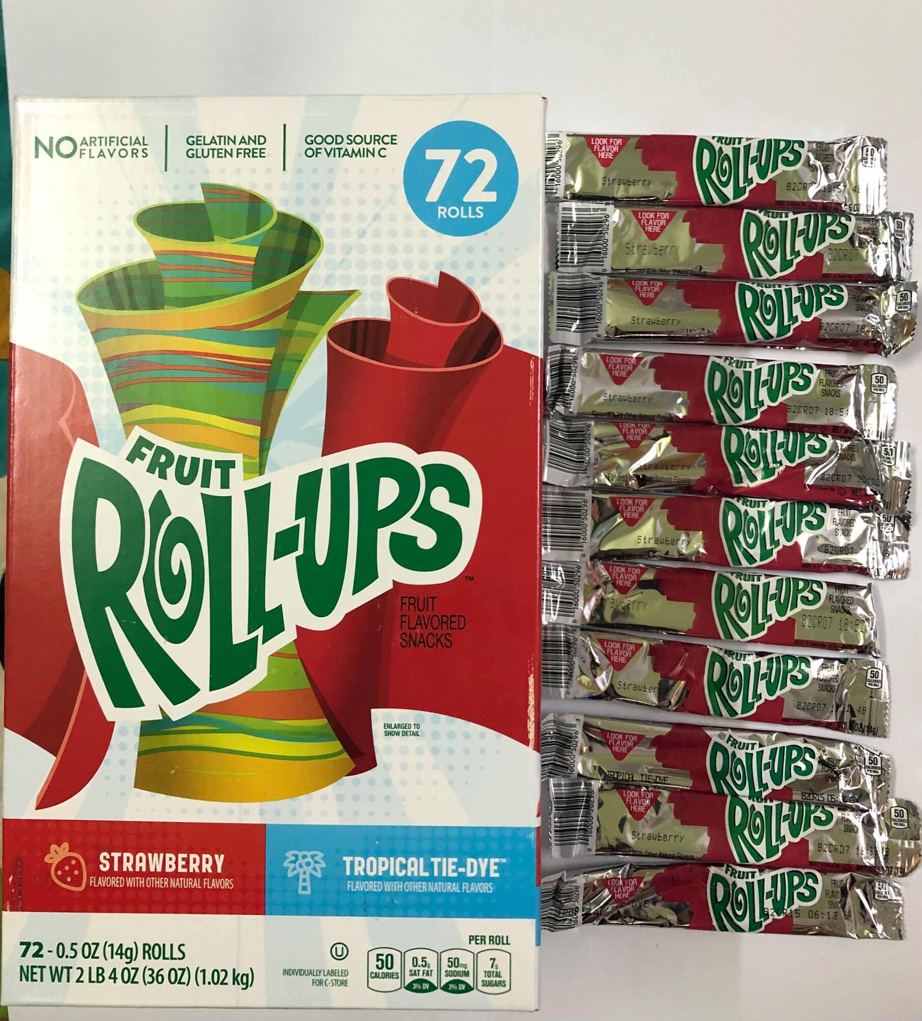 Kẹo dẻo trái cây thơm ngon Fruit Roll-Ups của Mỹ [Giá bán lẻ 1 thanh]