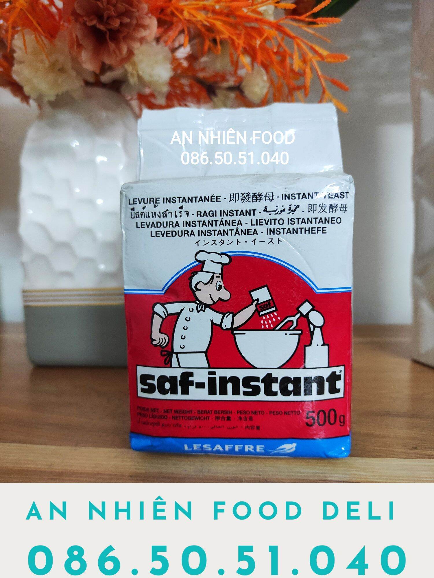 Men Nở Làm Bánh Bột Nở Đỏ hiệu Đầu Bếp Saf Instant 500G
