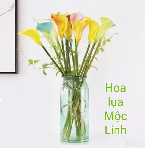 Combo 10 cành hoa rum giả cao cấp cao 67 cm