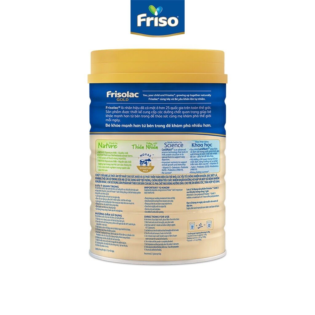 Sữa bột frisolac gold số 3 850G