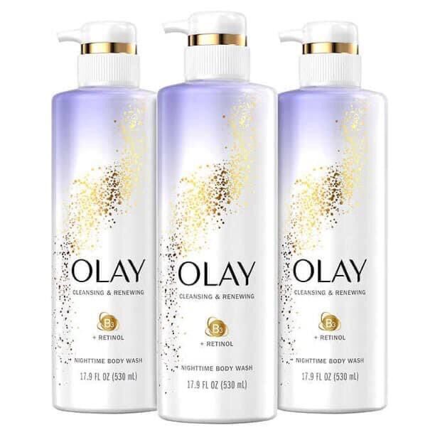 Sữa tắm olay tím retinol nighttime body wash 530ml của mỹ