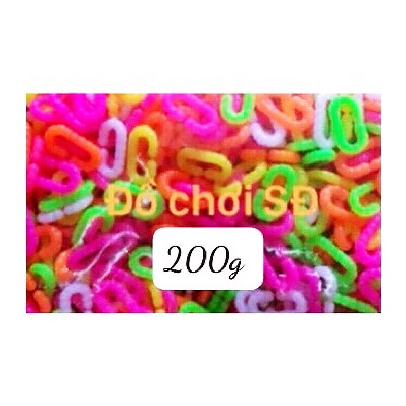 200 gram nút chữ C loại trung - đồ chơi lắp ráp dây xích nhựa - đồ chơi hoài cổ