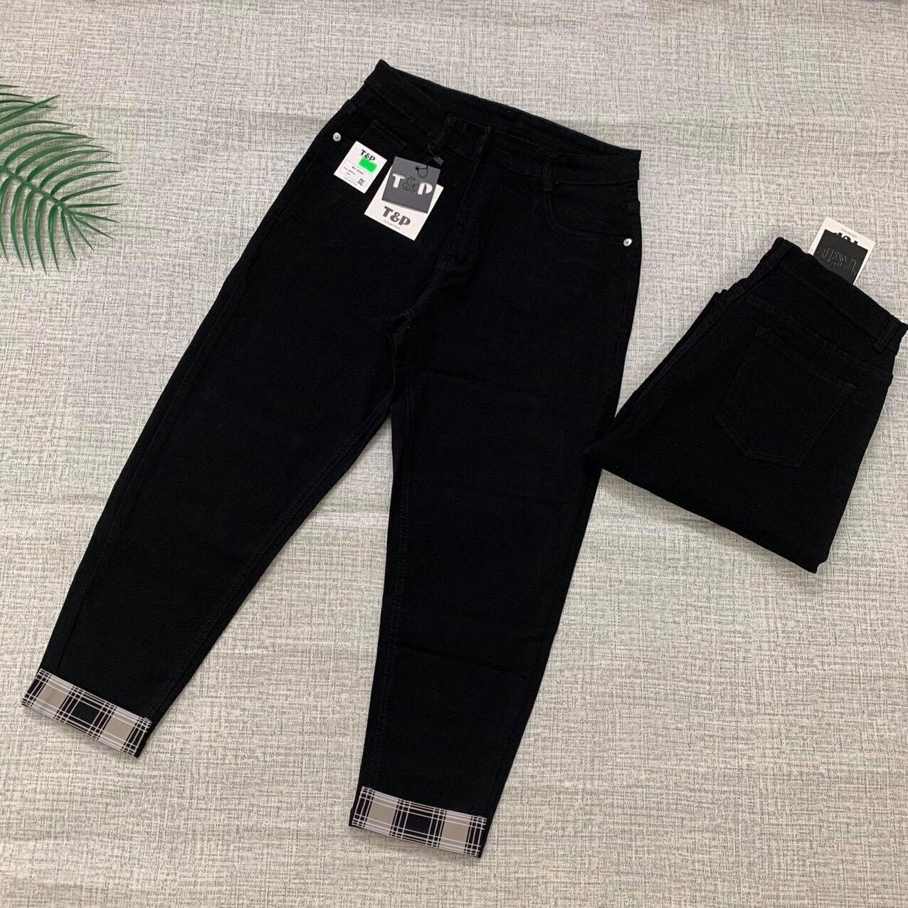Quần jean baggy bigsize co dãn phối lai