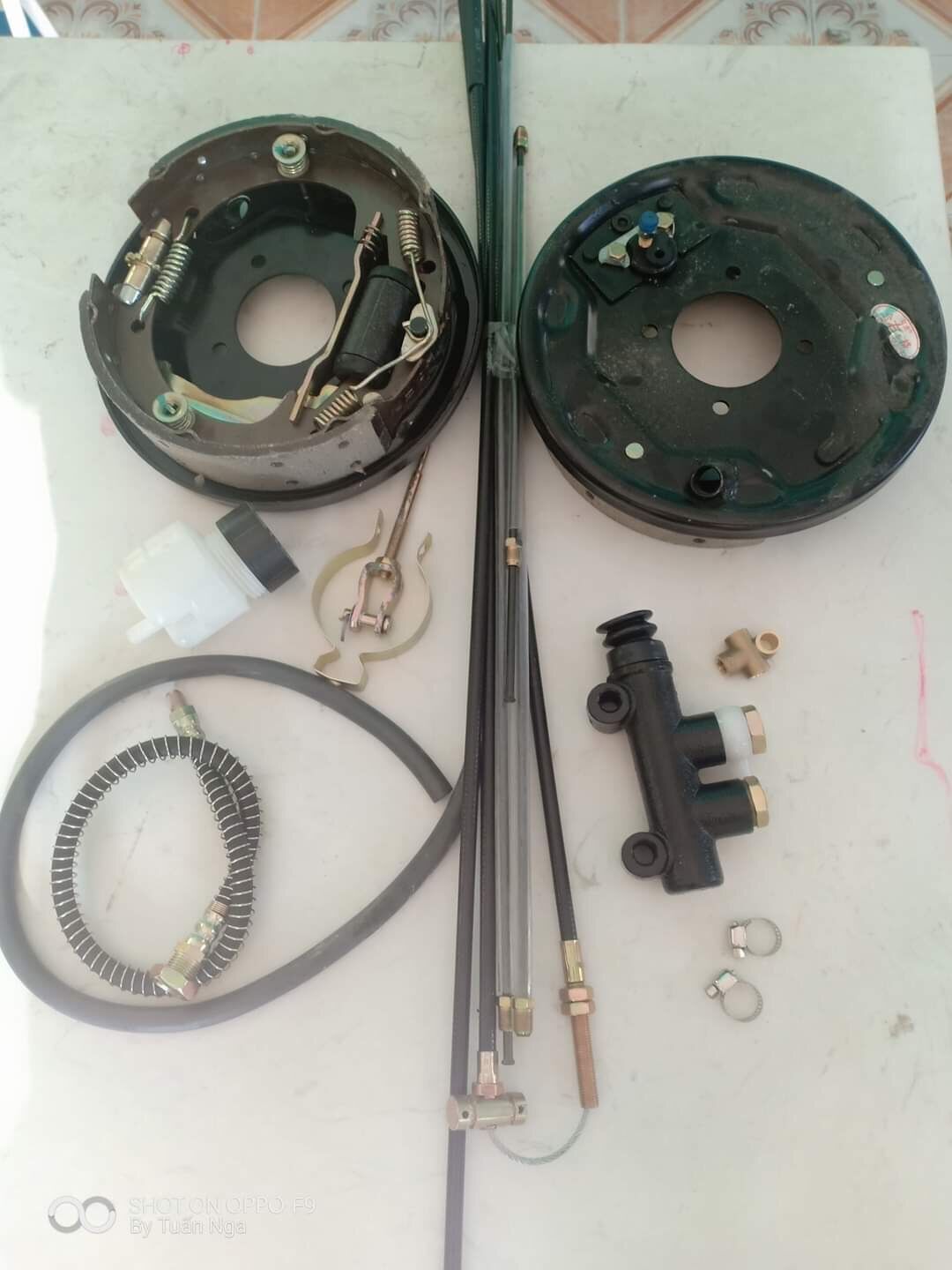 Trọn bộ thắng dầu xe ba gác xe ba bánh