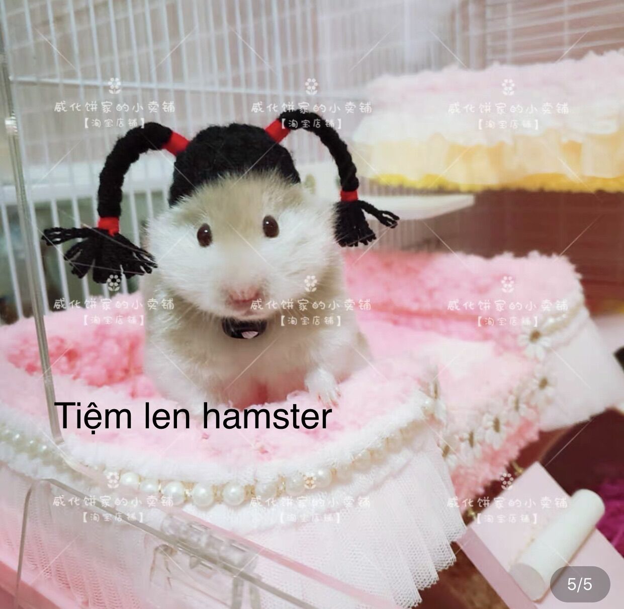 Nón mũ cho hamster tóc giả 2