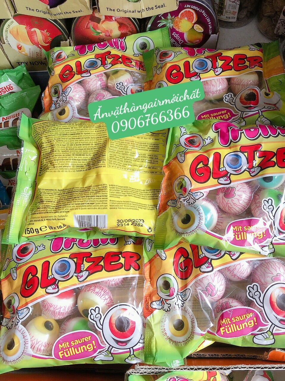 [HÀNG ĐẸP 05/2026]Kẹo Dẻo Con Mắt Trolli Glotzer Đức Viên 4 Con - 8 Con
