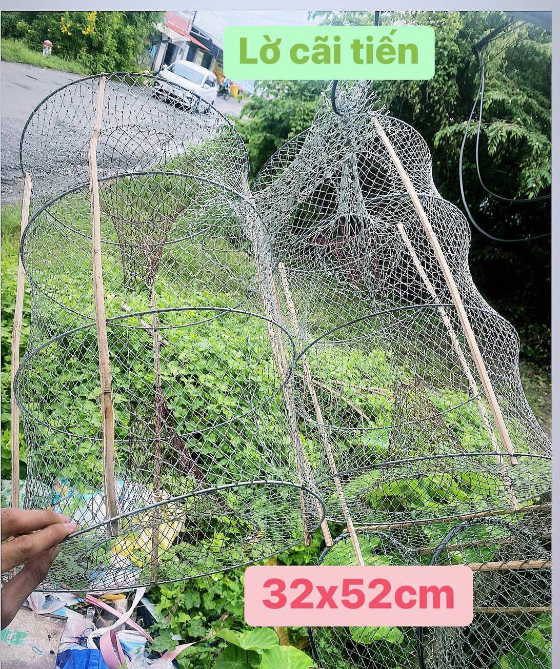 Lờ bắt cá Lờ xếp Lờ cải tiến Kích cỡ 32cm x 52cm Lờ cá sặc Cá Rô Lợp cá lóc Bắt Cua