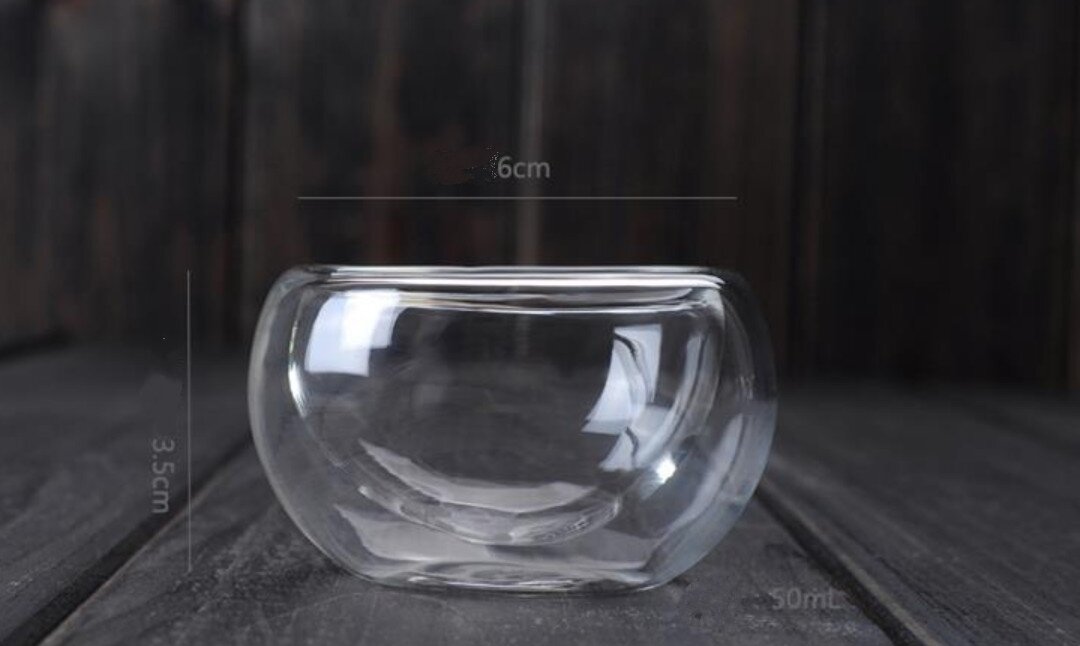 2-Layer Thermal Insulated Glass Tea Cup