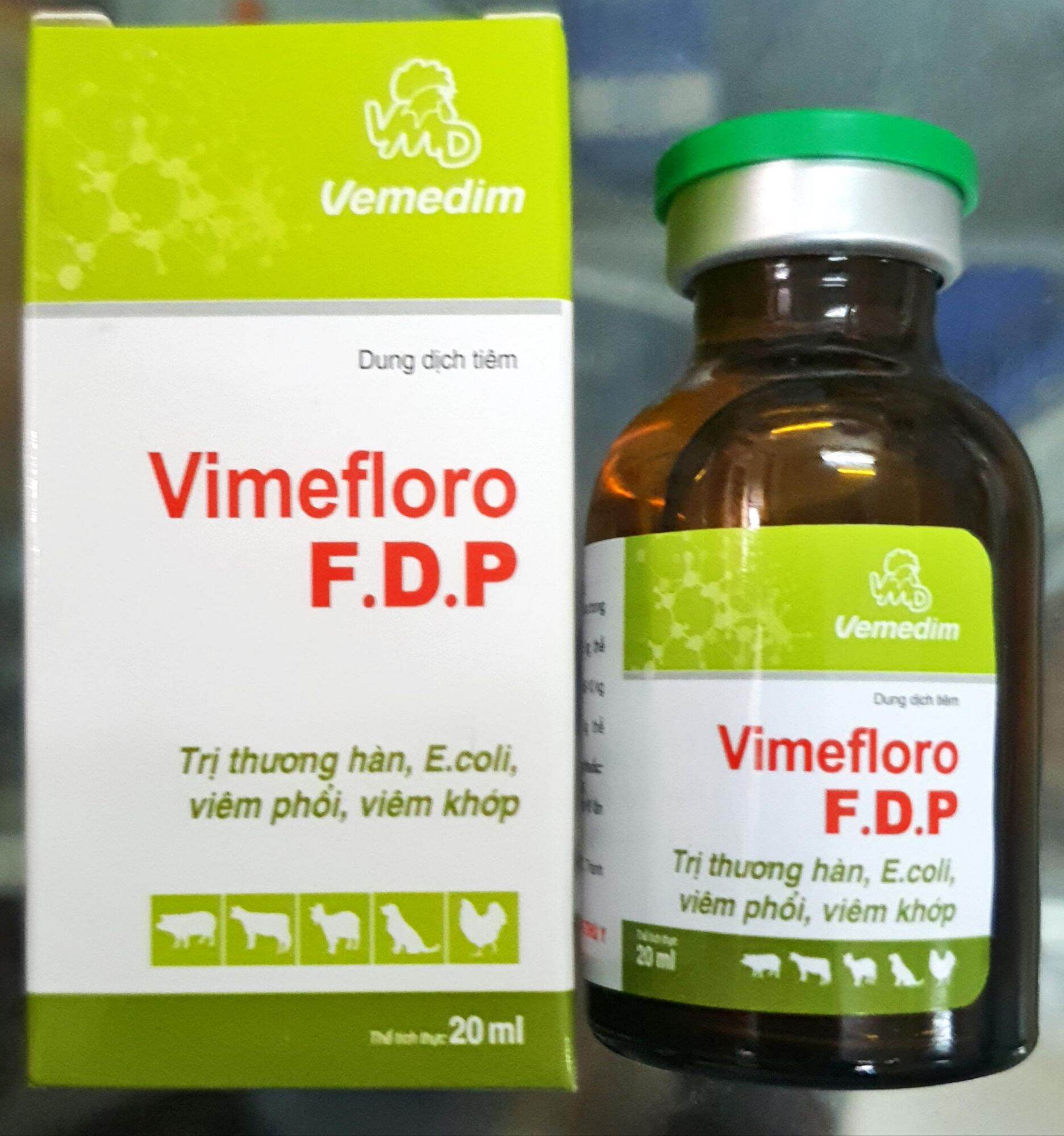 Vimefloro FDP (20ml) - Tr.i thương hàn, E coli, viêm phổi, viêm khớp cho gà đá