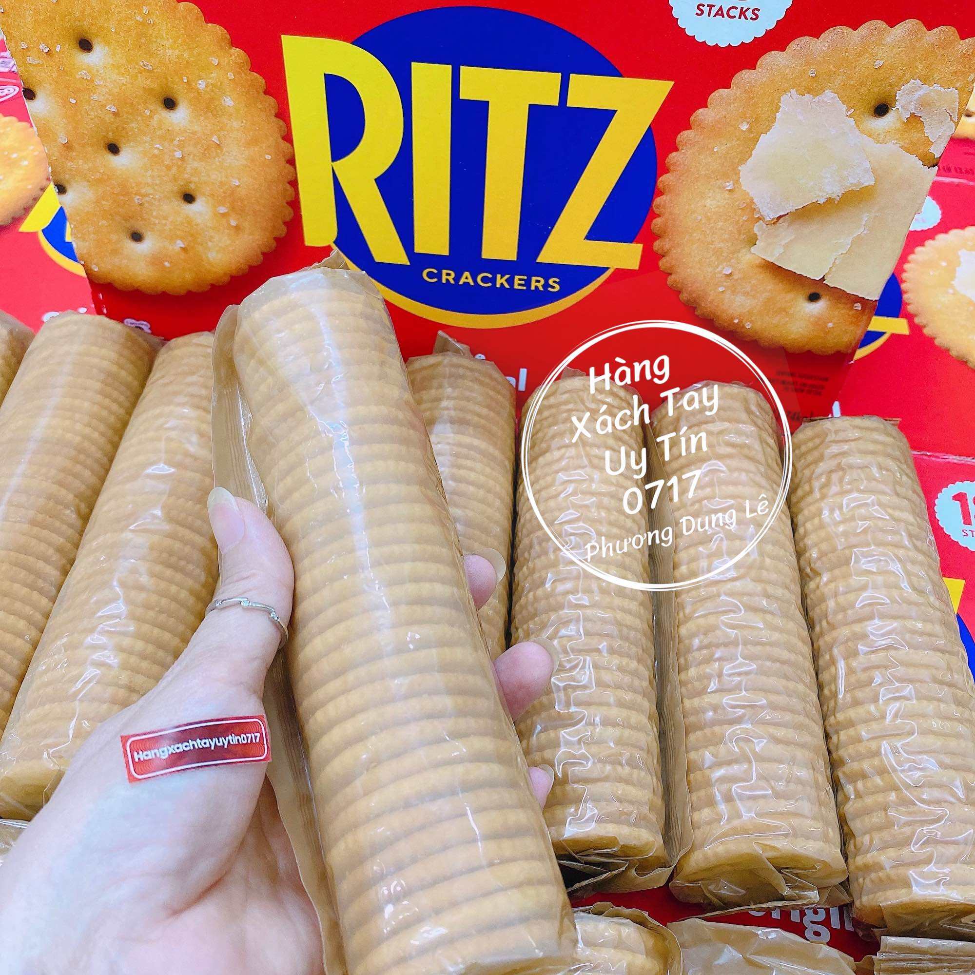 (Combo 2 Lốc = 200g) Bánh quy Ritz crackers Original ít ngọt hàng chuẩn Mỹ bay air thơm ngon