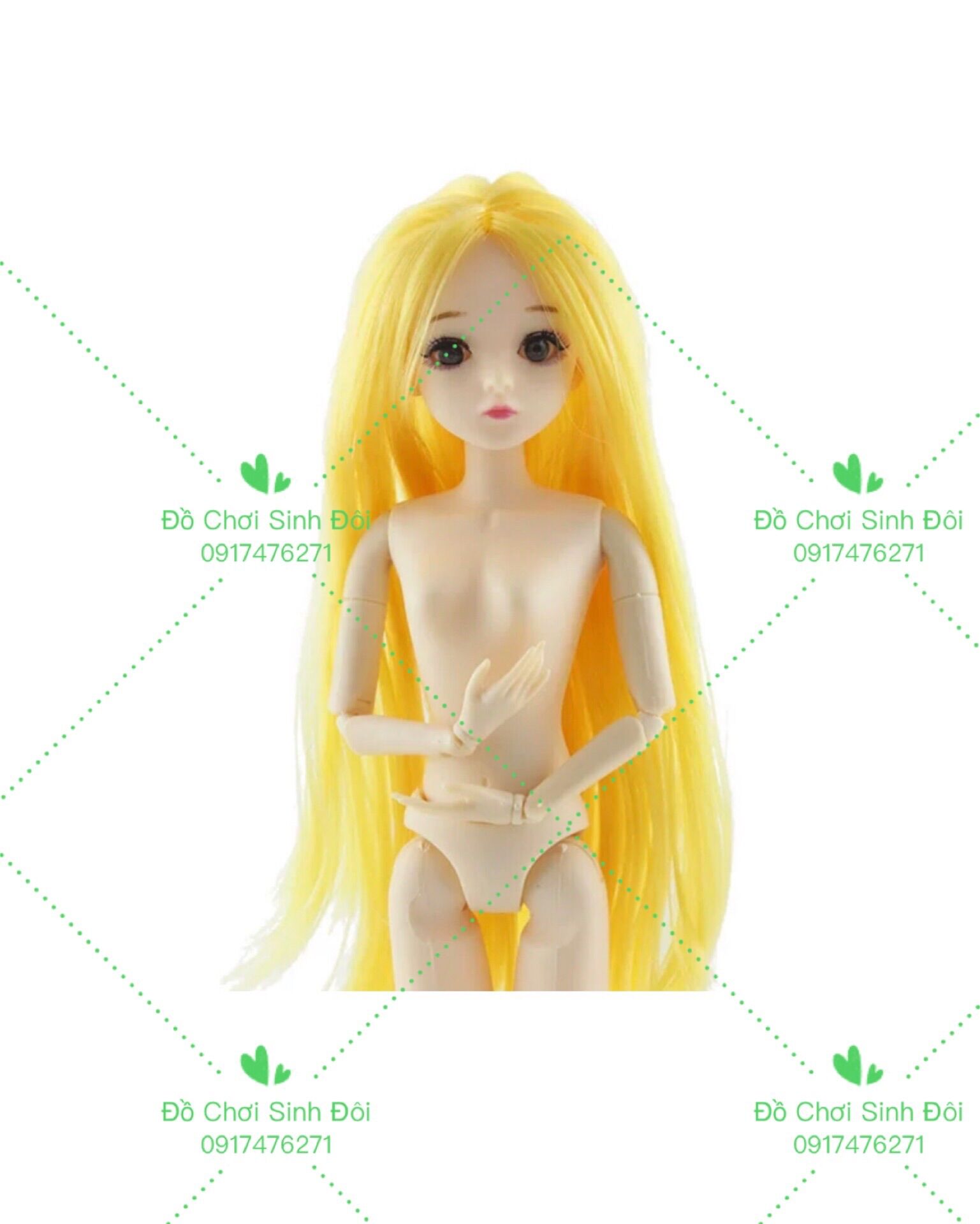 Đầu búp bê mắt 4D - phụ kiện búp bê