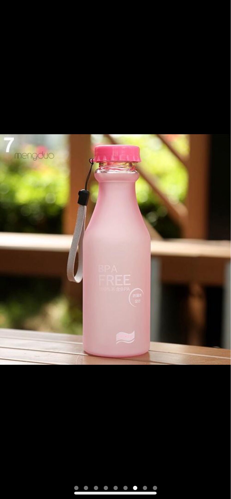 Chai đựng nước màu hồng cute