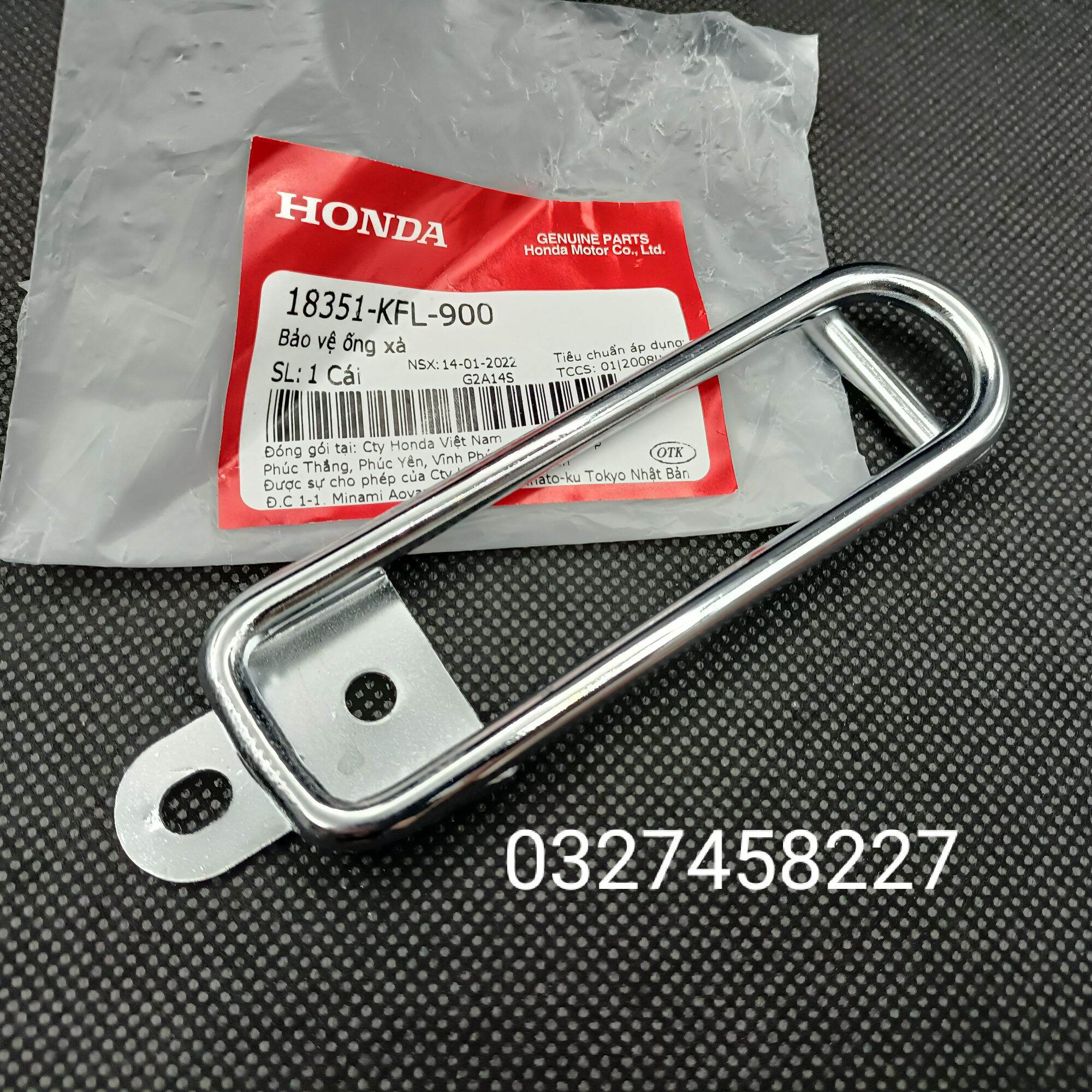 Khung che bảo vệ pô, ống xã xe FUTURE 1 đời đầu zin honda